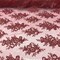 1 Yard Burgundy Sequin Lace Fabric 54″ Wide Polyester Blend Embroidered Mesh